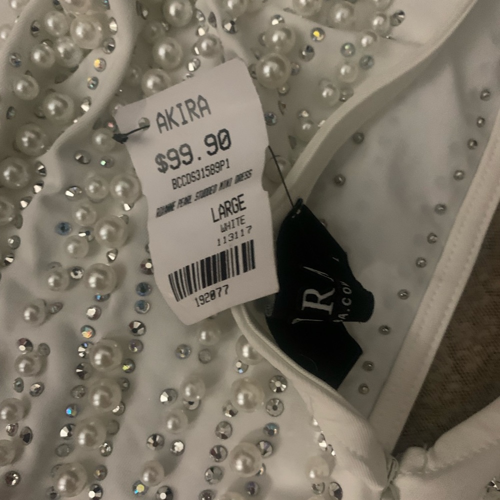 New white beaded dress - Picture 2 of 3
